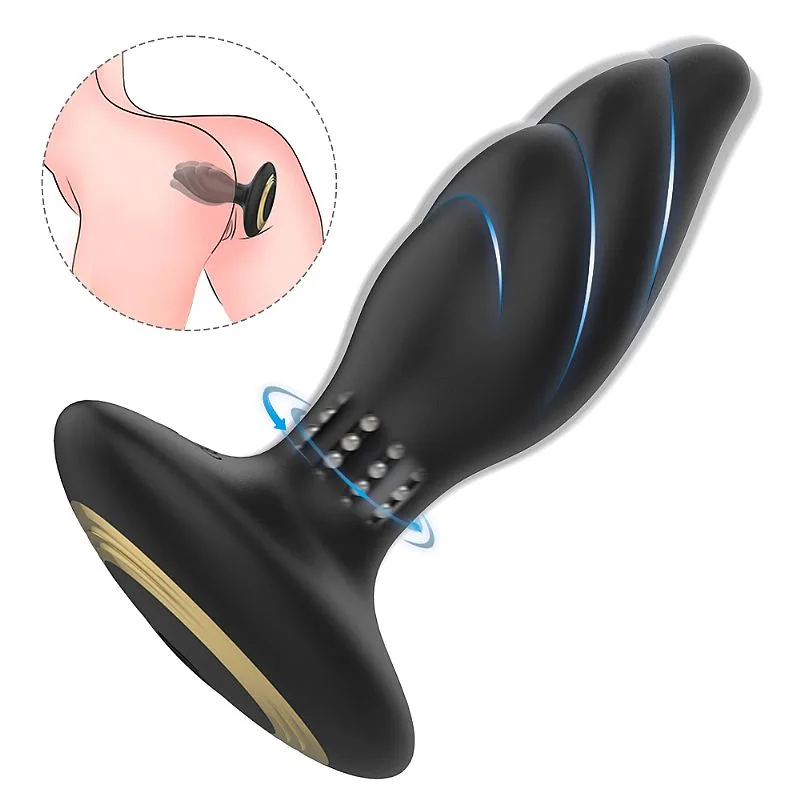 Plug Anal de Silicone com Vibro e Rotações - Whirlwind - S-Hande