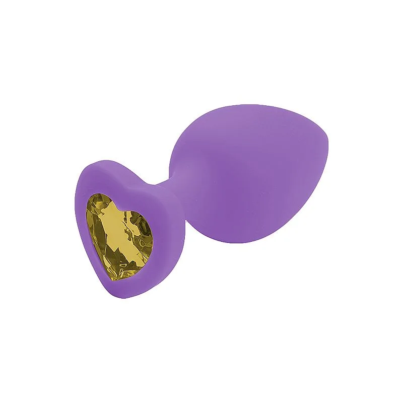 Plug Anal de Coração em Silicone - Tamanho G