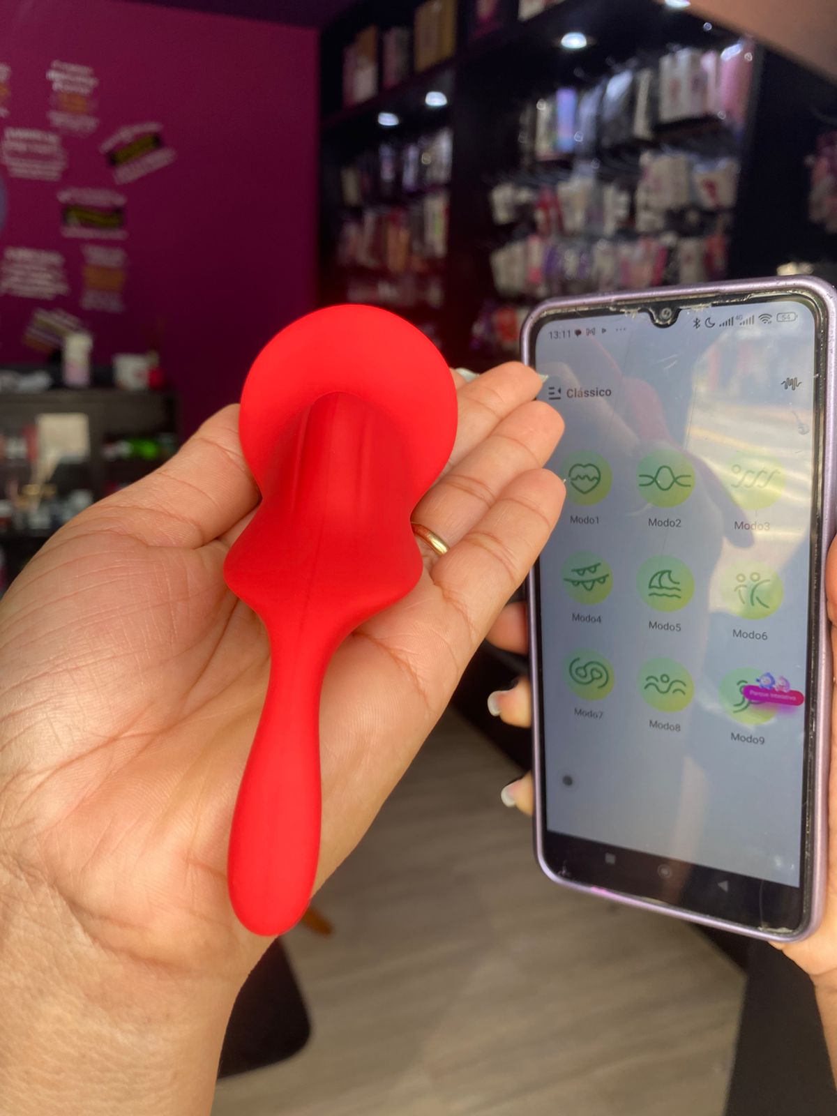 V1br4d0r de Calcinha por aplicativo de celular 09 intensidades (8287) recarregável