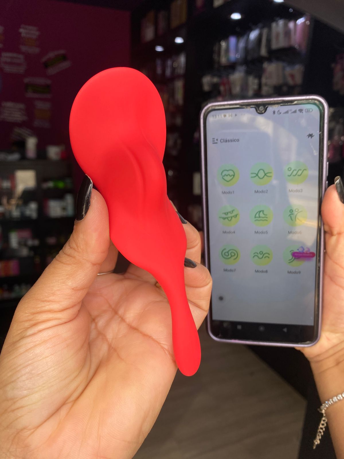 V1br4d0r de Calcinha por aplicativo de celular 09 intensidades (8287) recarregável