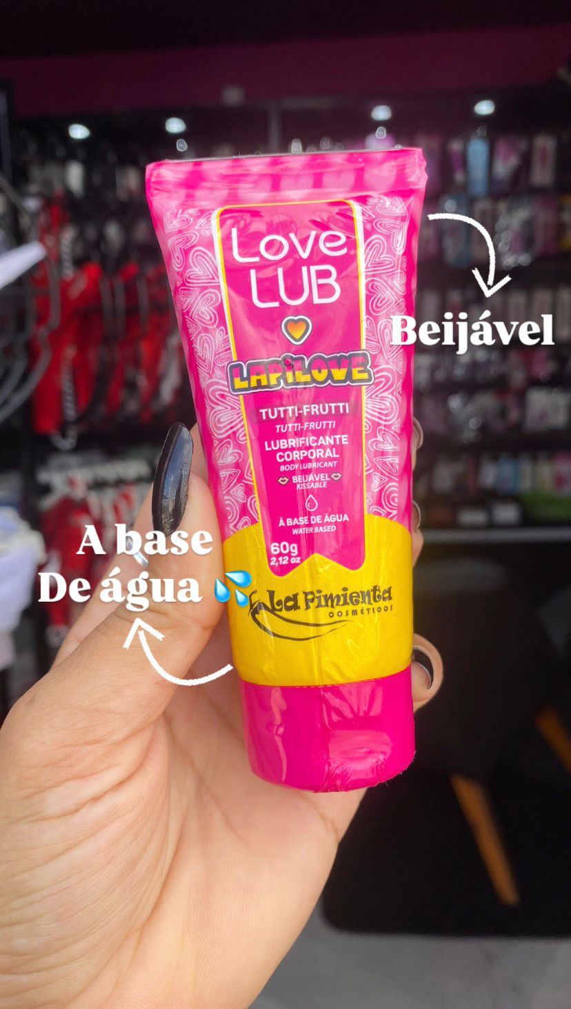 LOVE LUB BUBBALOVE (tutti-frutti) LUBRIFICANTE BEIJÁVEL 60G LA PIMIENTA
