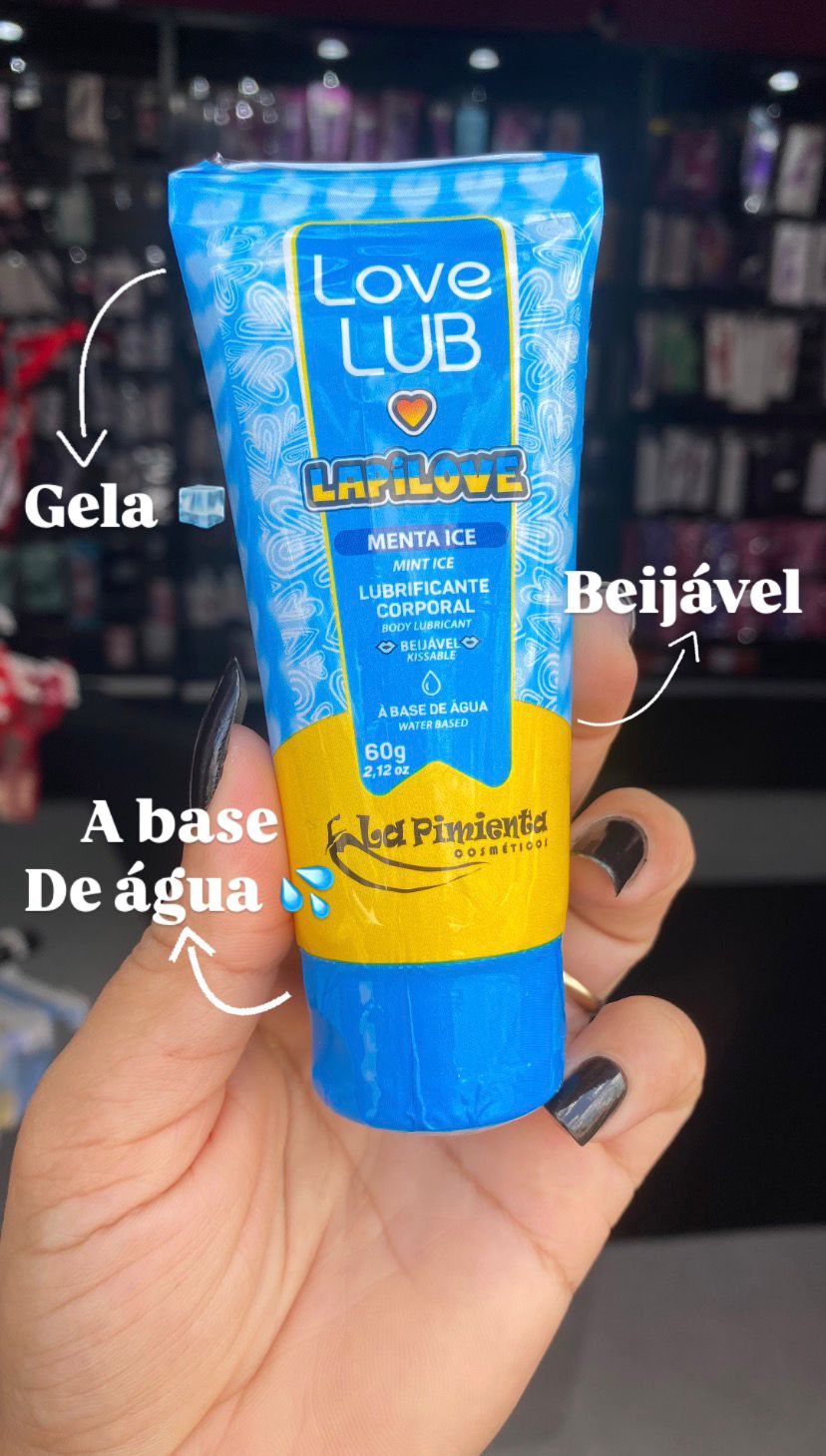 Love Lub LapiLove Lubrificante Corporal Beijável menta ice 60g La Pimienta