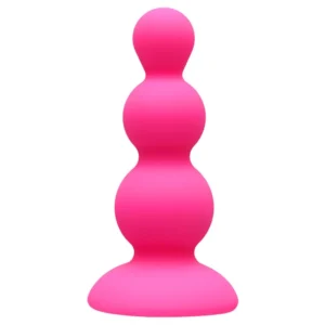 PLUG ESCALONADO EM SILICONE PEQUENO 7,5 X 2,7CM (7911) rosa