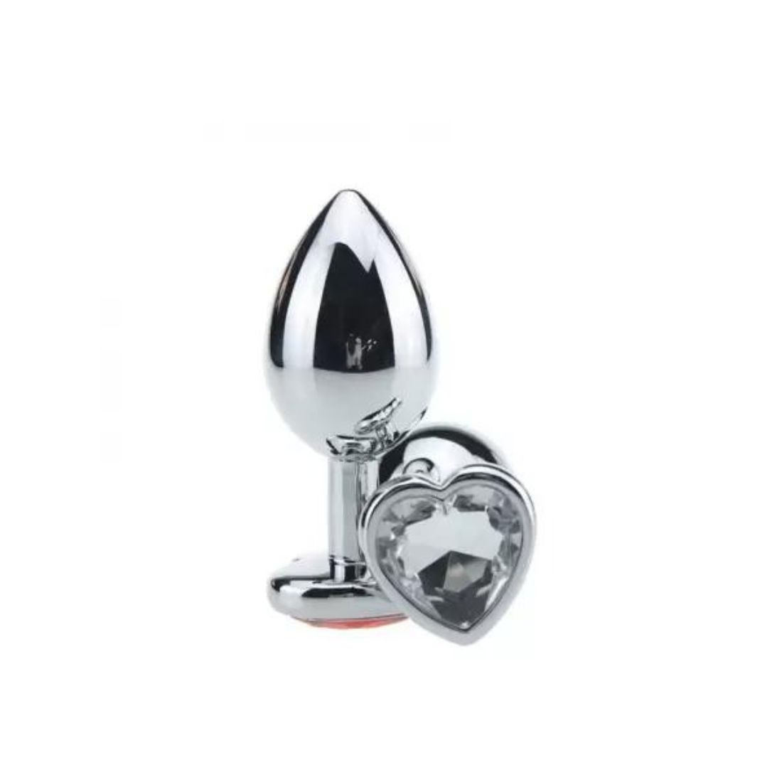 PLUG ANAL COM JOIA de coração tamanho – p (5848) transparente — foto 1