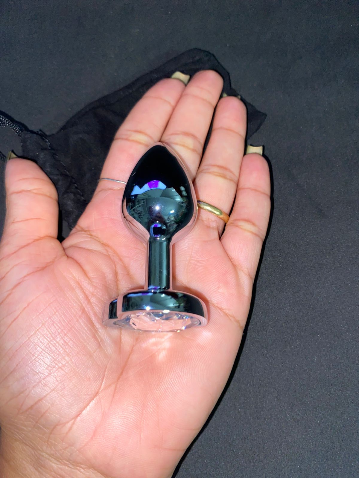PLUG ANAL COM JOIA de coração tamanho – p (5848) transparente — foto 5