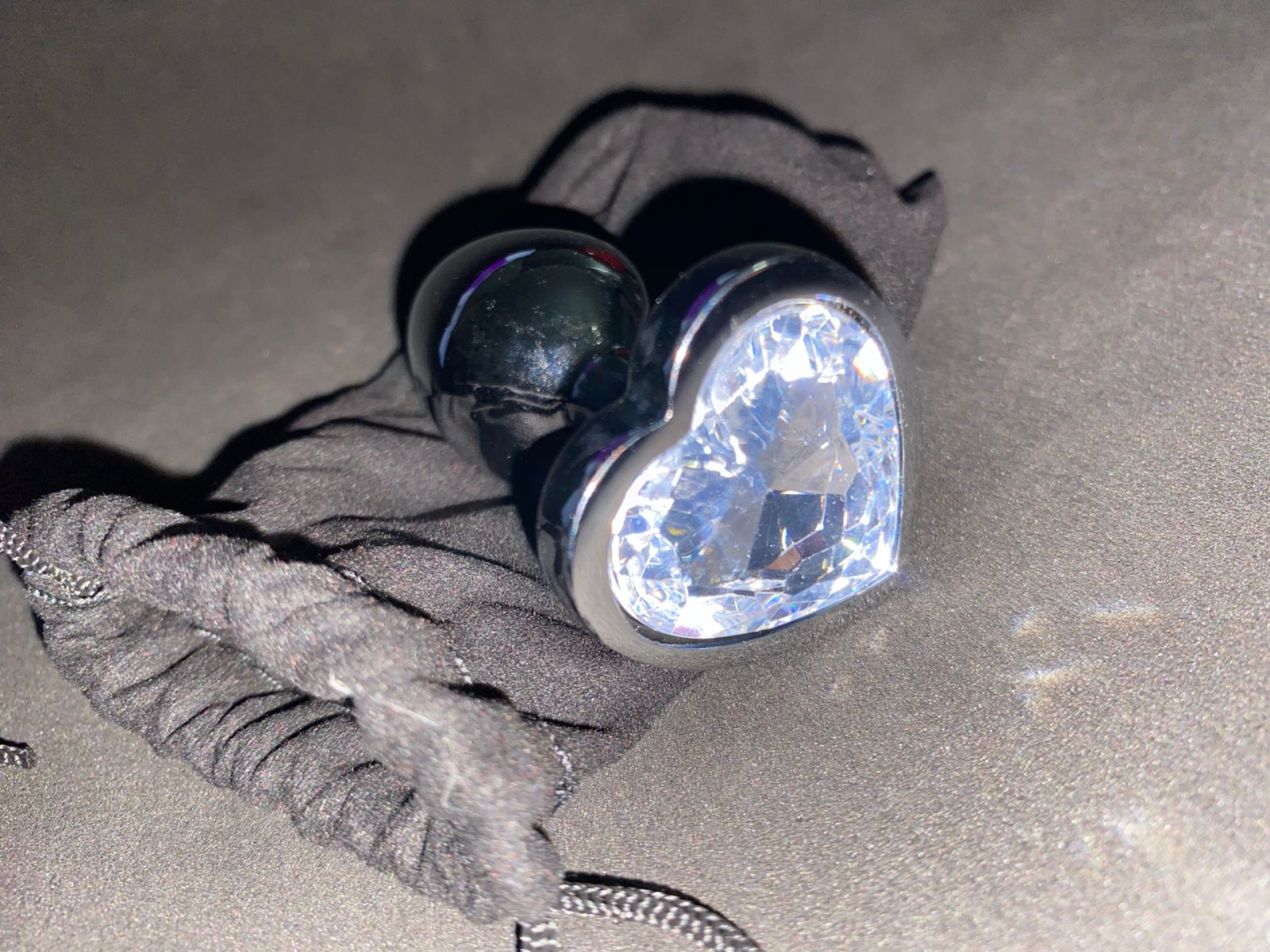 PLUG ANAL COM JOIA de coração tamanho – p (5848) transparente — foto 6