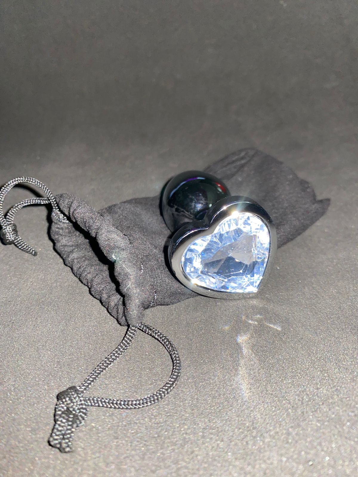 PLUG ANAL COM JOIA de coração tamanho – p (5848) transparente — foto 2