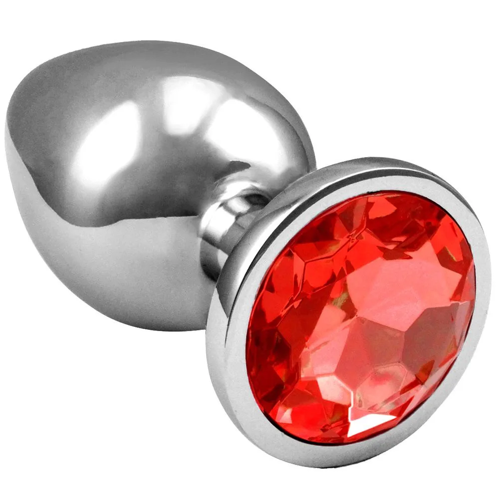 PLUG ANAL COM JOIA redonda tamanho – G (5847) vermelho