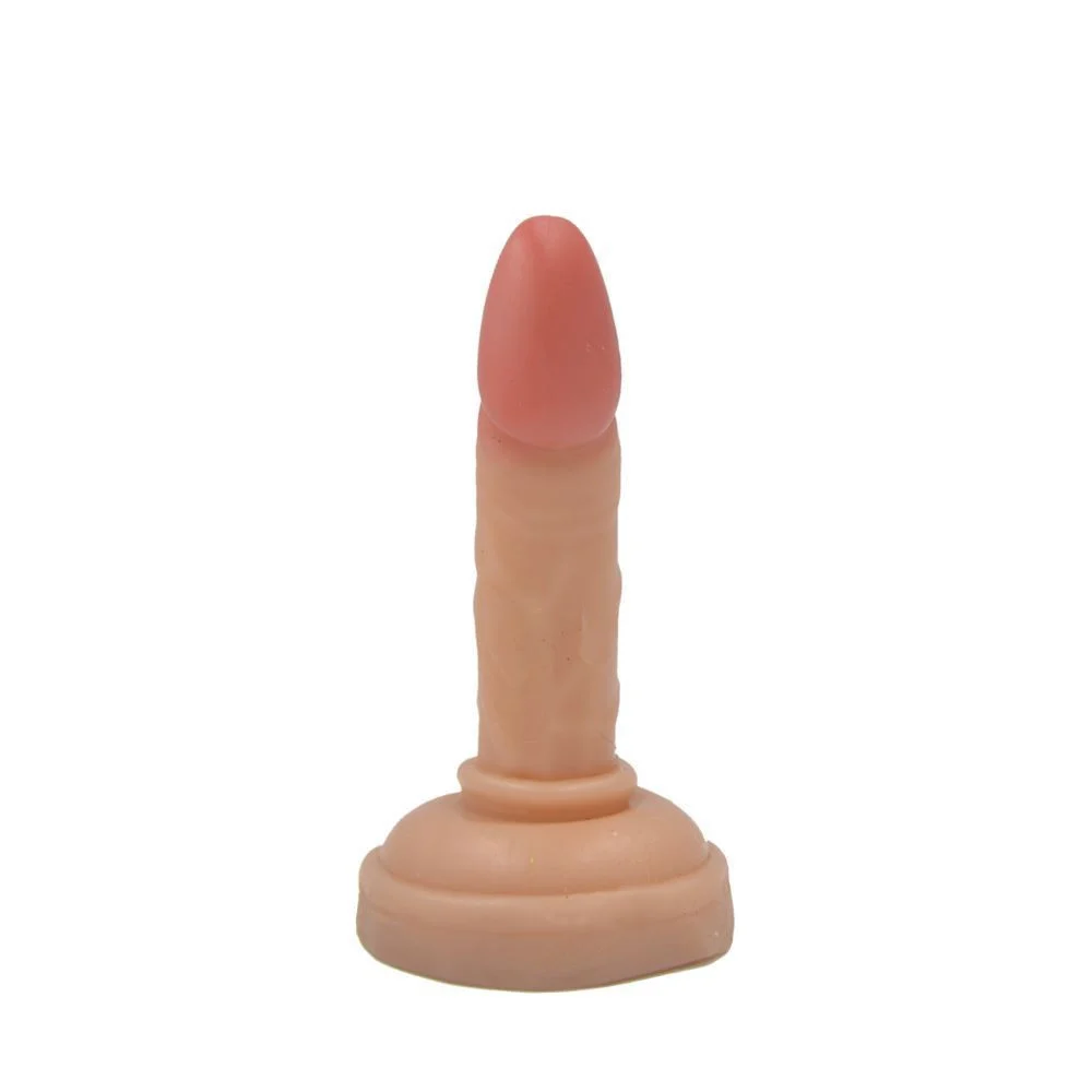 PLUG ANAL PÊNIS PEQUENO MACIÇO 9X2CM (PLPEPBGC) BEJE — foto 2