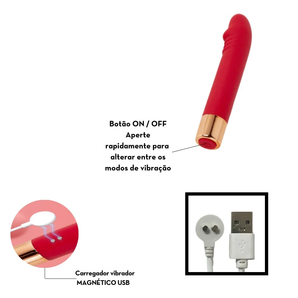 Vibrador ponto G formato glande com 7 vibração (MLVA3512-PT)  (v5) — foto 3
