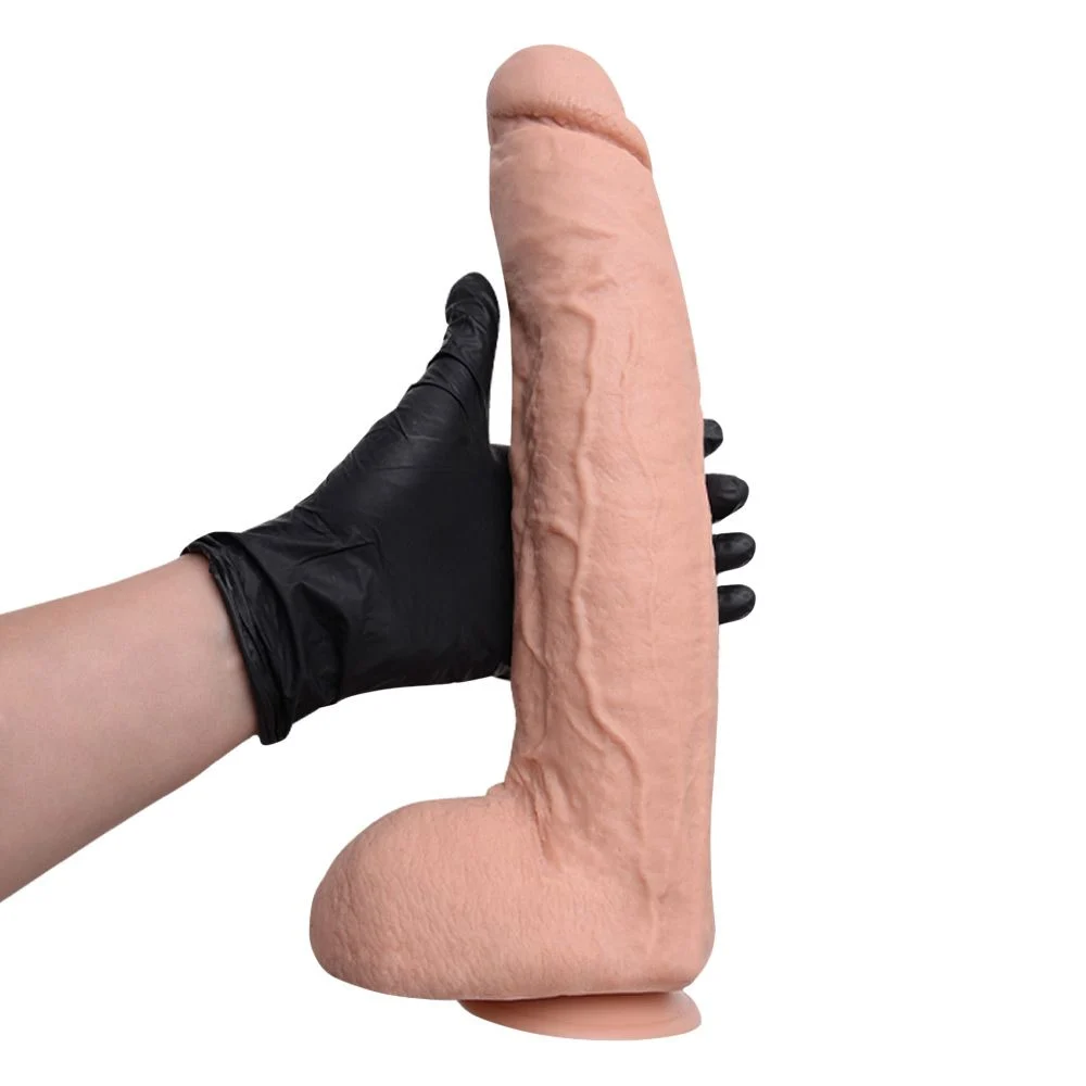 Pênis De Borracha Maciça 29,5 X 5,8Cm (JGSVBG) ROSADA — foto 3