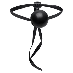 Mordaça Bola Amarra Cetim La Pimienta (L398) - preto