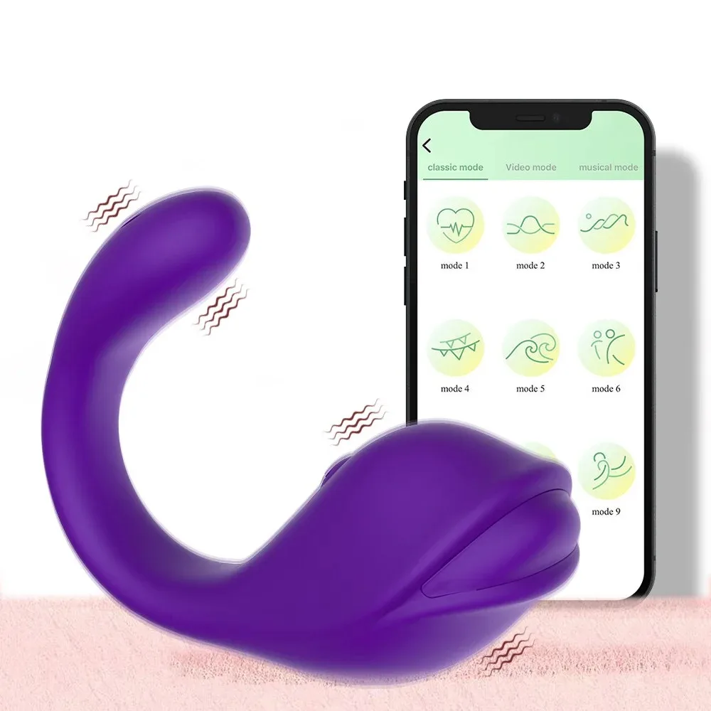 Vibrador de casal- por aplicativo de celular- 10 intensidades (2026) roxo