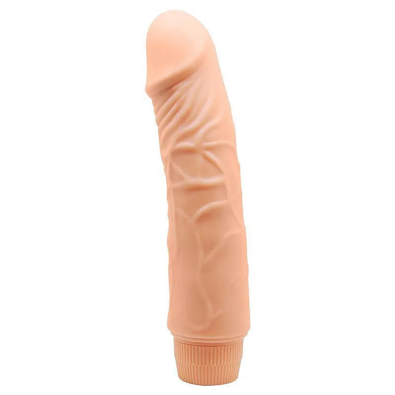 Pênis Realístico com Vibro em Cyber Baile 19,5x4cm Beje