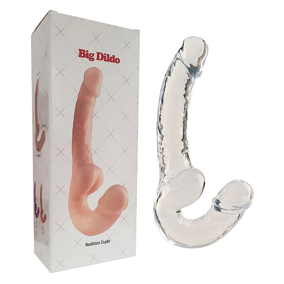 PÊNIS STRAPLESS REALÍSTICO CASAL 23,5 x 3.6 x 4.2 cm (2167M) transparente — foto 5