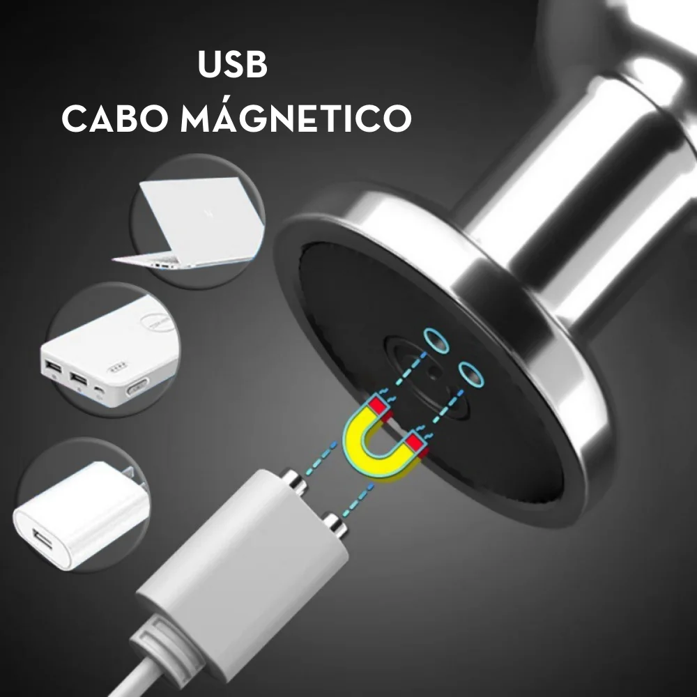 Plug Anal de Aço com Vibro e Controle Remoto 10 Vibração (MLPA6011) (a2) — foto 4