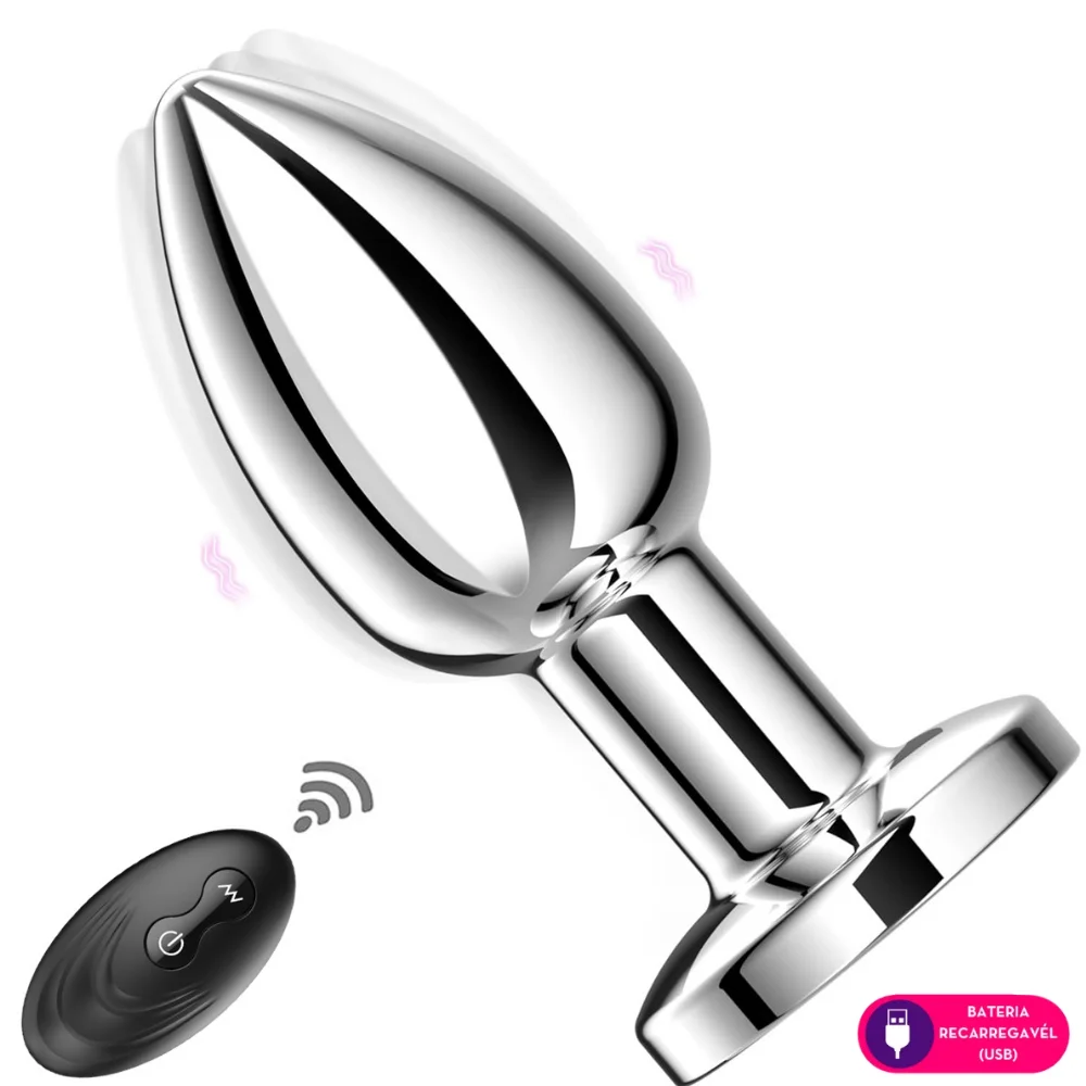 Plug Anal de Aço com Vibro e Controle Remoto 10 Vibração (MLPA6011) (a2) — foto 1