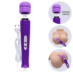Laura -Vibrador Varinha Mágica* 10 intensidades - Bivolt (5037) roxa