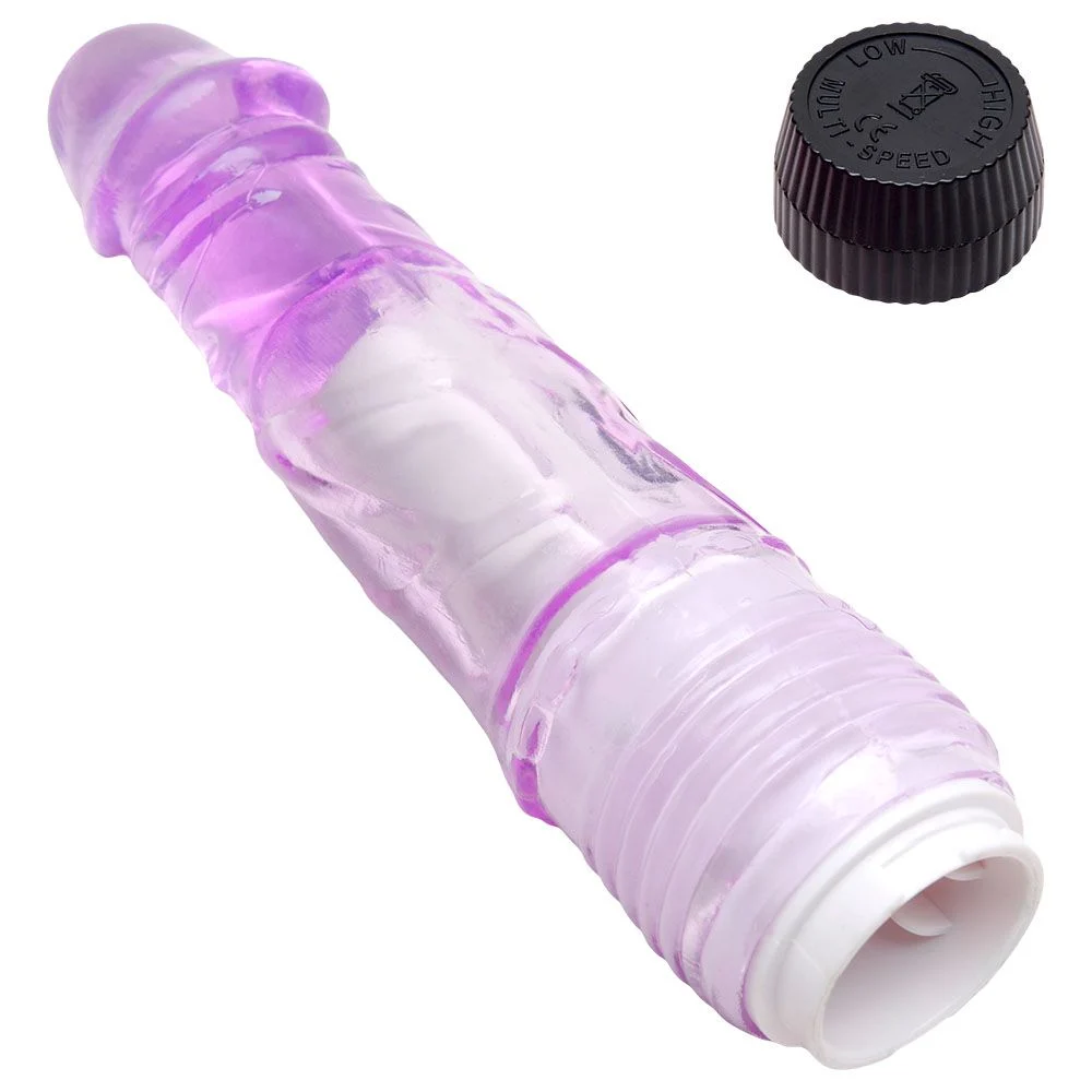 Pênis Realístico Vibrador 20 X 4Cm Jelly (8218) roxo — foto 2
