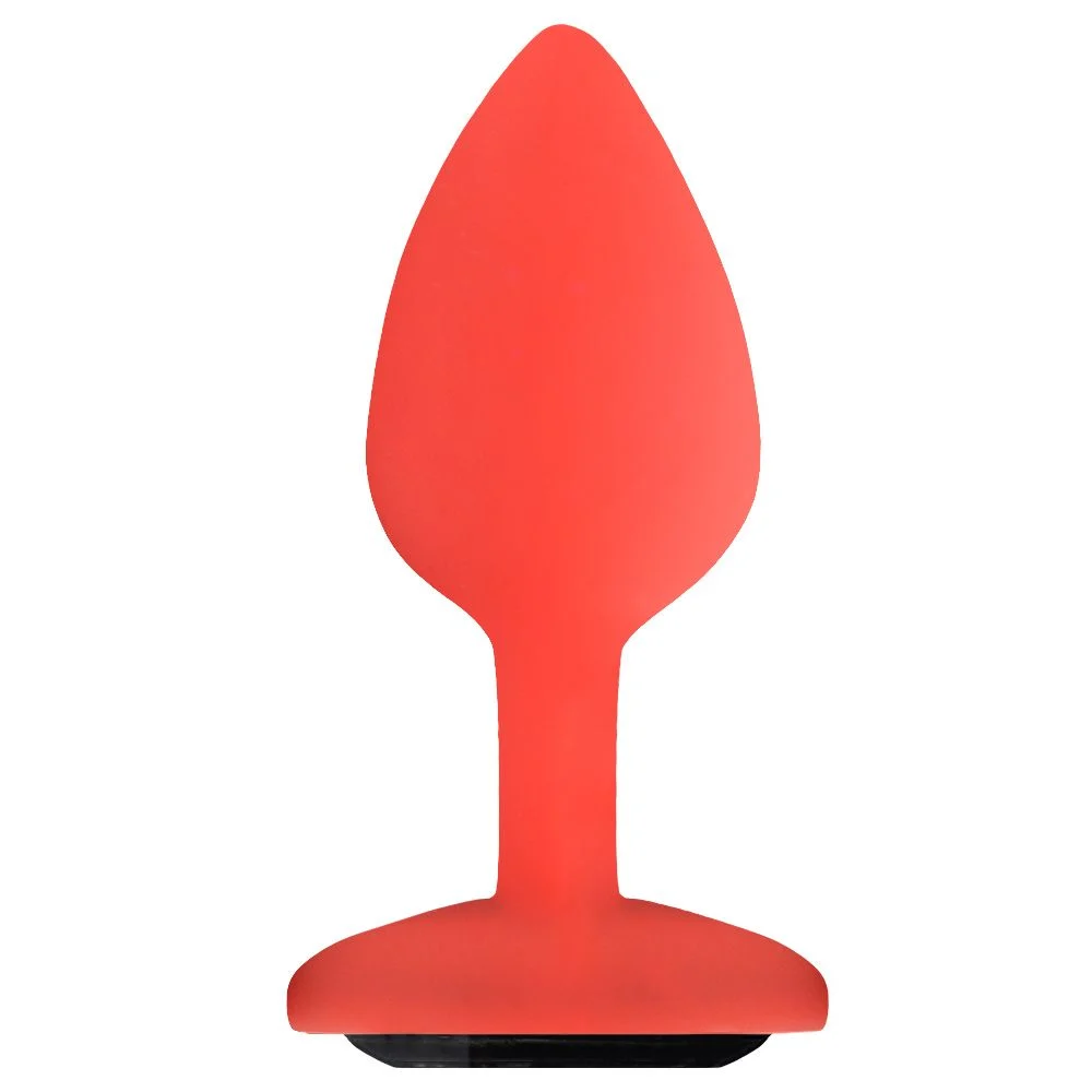 PLUG ANAL COM JOIA de coração em silicone tamanho – p (7205) vermelho — foto 7