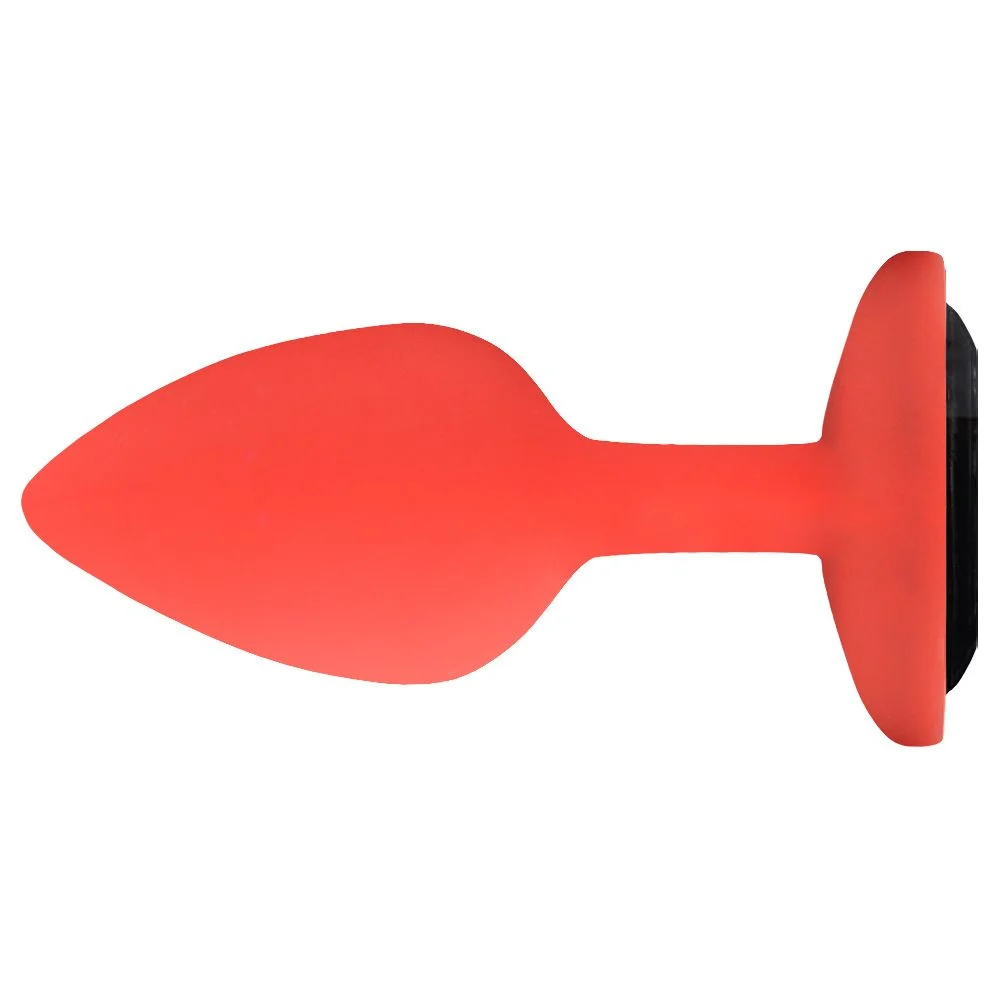 PLUG ANAL COM JOIA de coração em silicone tamanho – p (7205) vermelho — foto 6