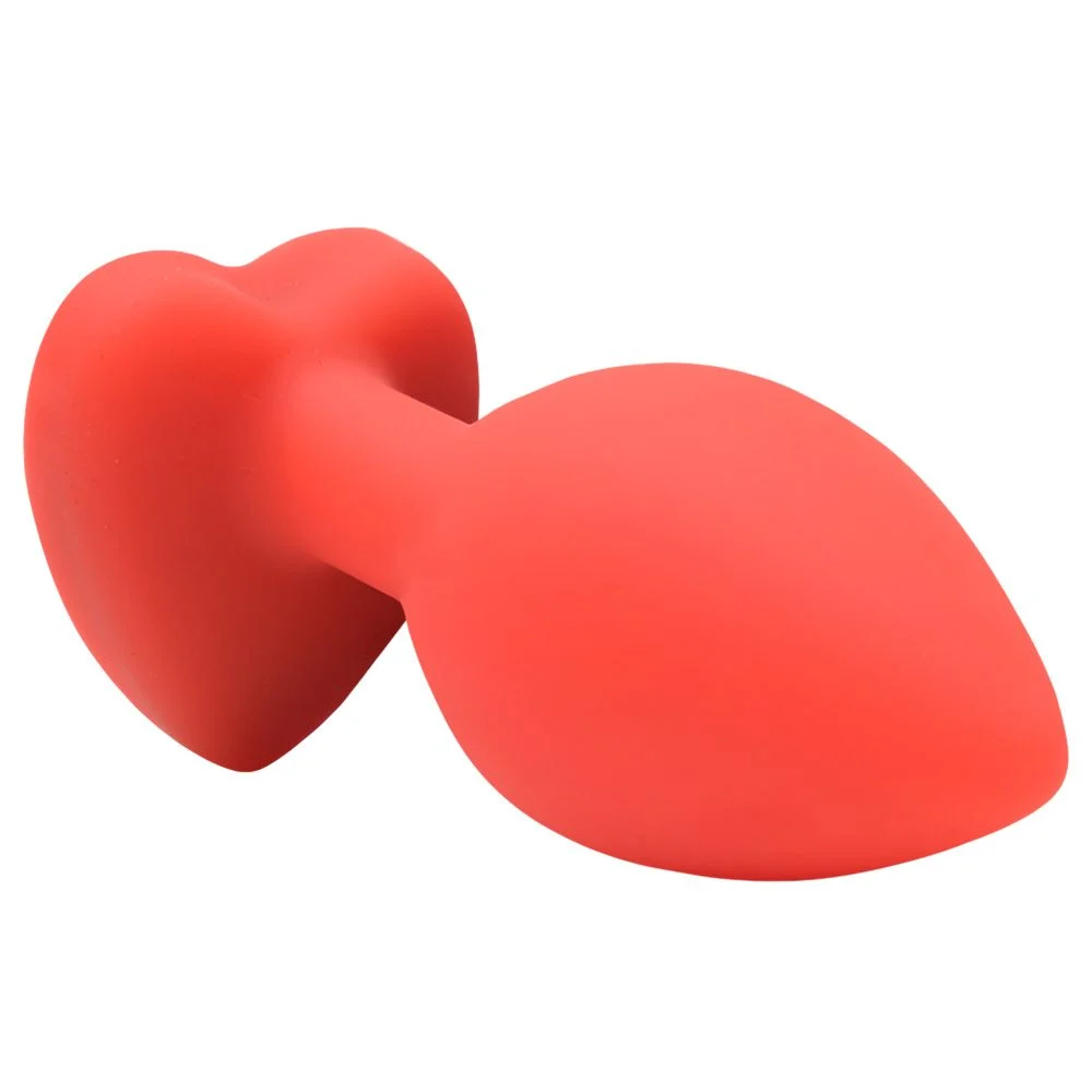 PLUG ANAL COM JOIA de coração em silicone tamanho – p (7205) vermelho — foto 2