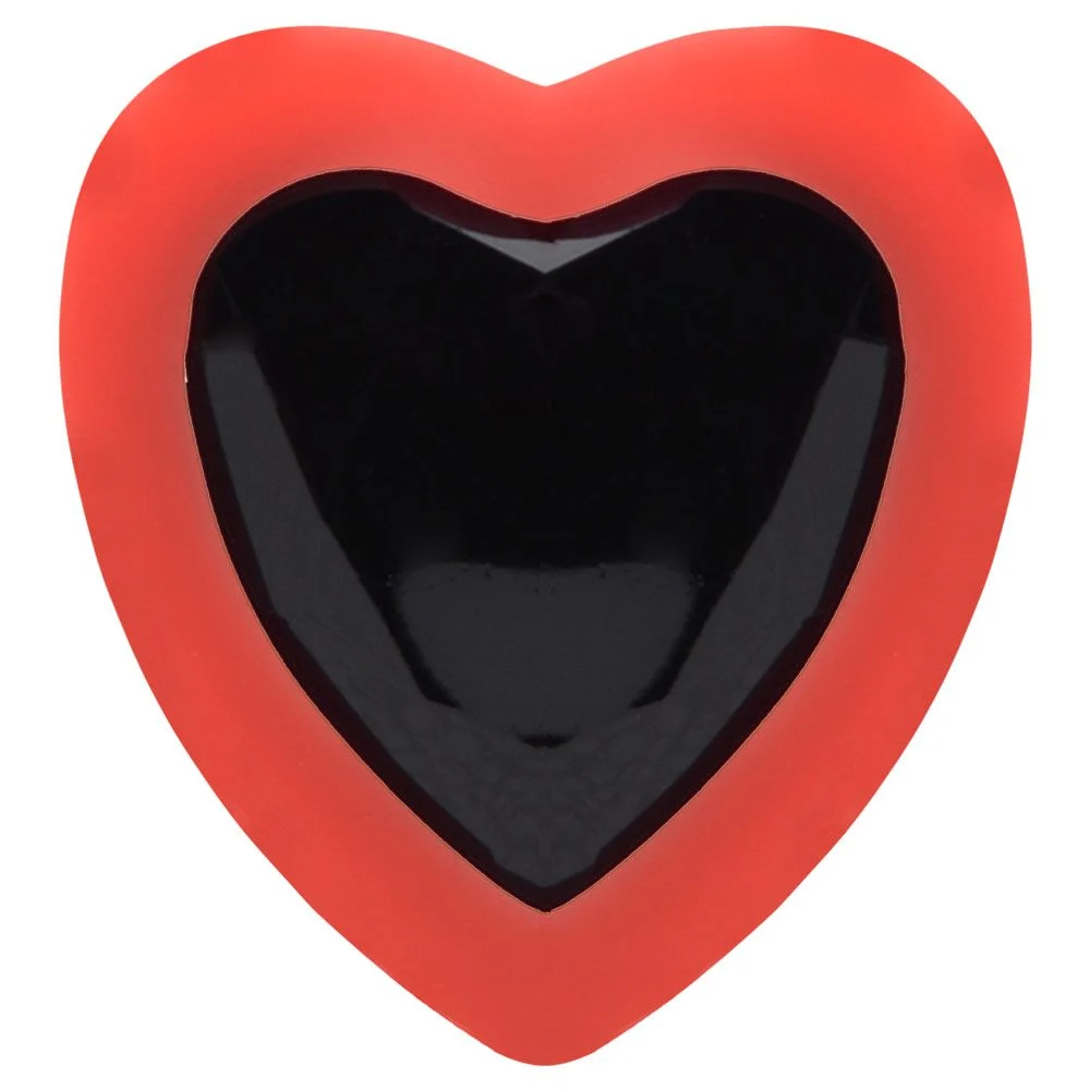 PLUG ANAL COM JOIA de coração em silicone tamanho – p (7205) vermelho — foto 5