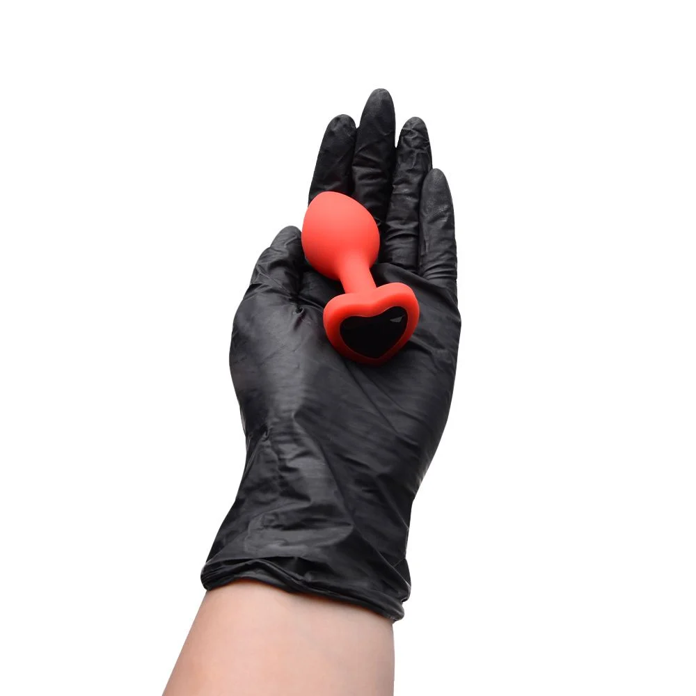 PLUG ANAL COM JOIA de coração em silicone tamanho – p (7205) vermelho — foto 3