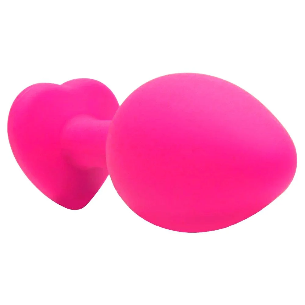PLUG ANAL COM JOIA de coração em silicone tamanho – M (7206) pink — foto 2