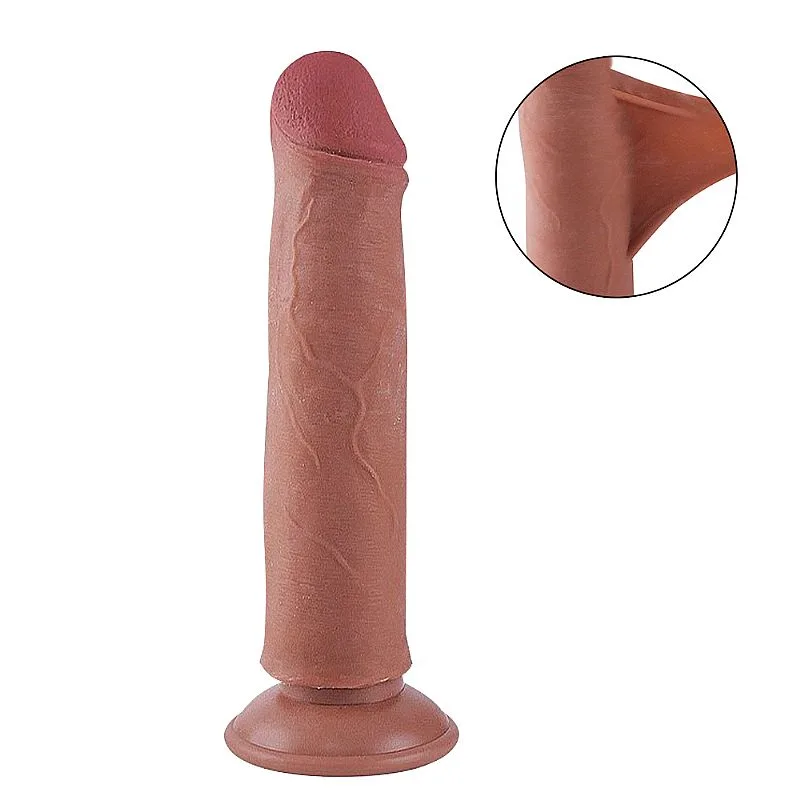 Dildo Super Realístico Dupla Camada - Ventosa - 20,0 x 4,2 cm - Si