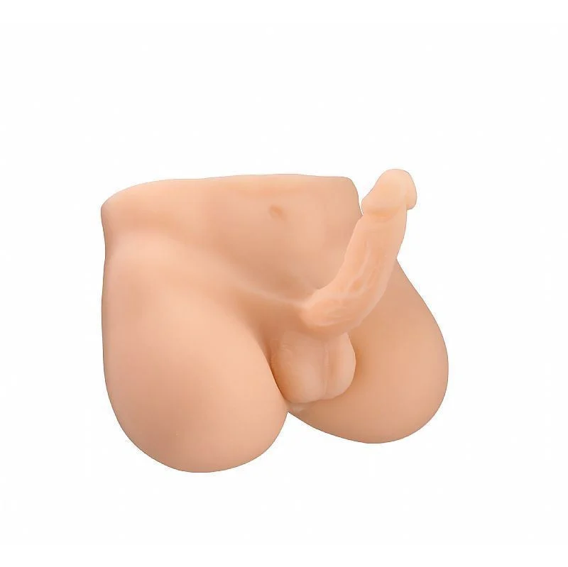 Masturbador Feminino Meio Corpo Homem Cyberskin Beje