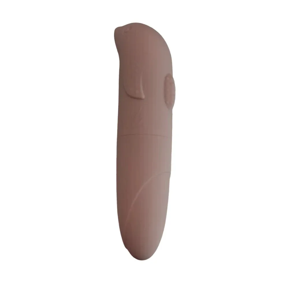 Vibrador Ponto G Golfinho Aveludado Salmão