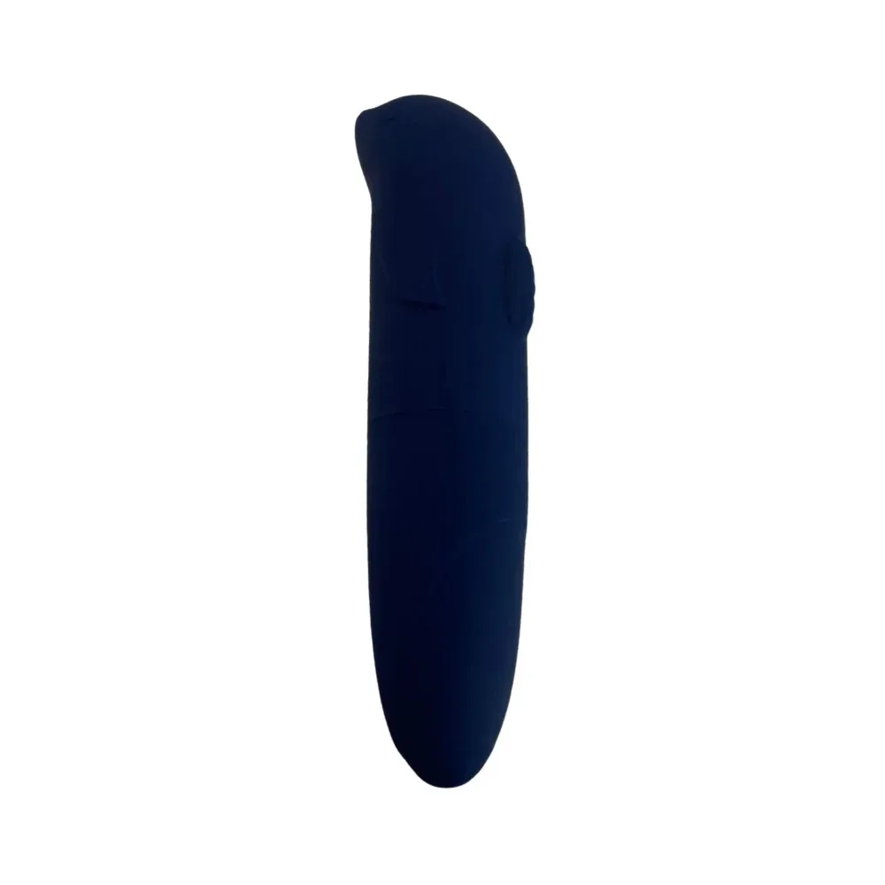 Vibrador Ponto G Golfinho Aveludado Azul Marinho