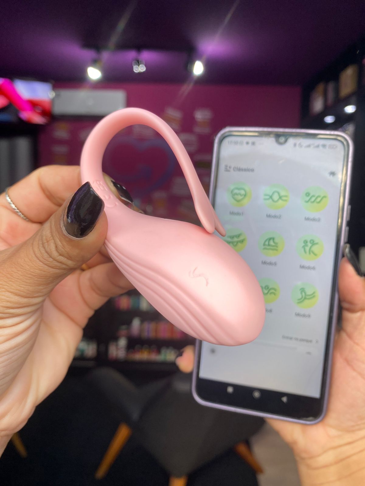 Juntos V1br4d0r de casal por aplicativo de celular 9 intensidades (2029) recarregável