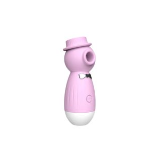 Vibrador clitoriano forma de pinguim vibra por ondas de pulsação - 10 intensidades (2015) roxo