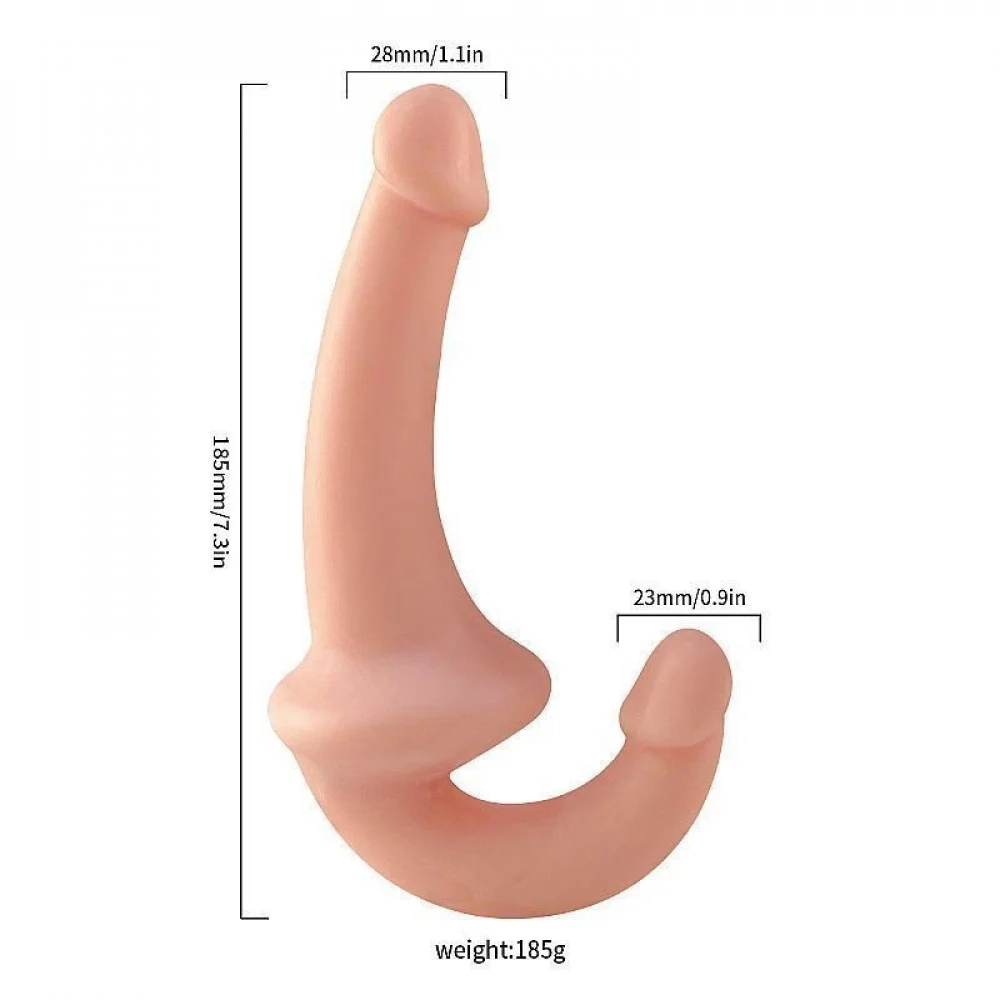 PÊNIS STRAPLESS REALÍSTICO CASAL 14,5X3,4CM (8230) beje — foto 3