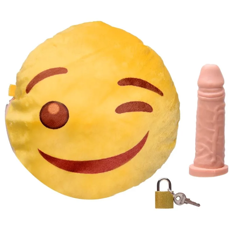 Pelúcia Emoji Piscadinha Com Prótese 16x3,5cm