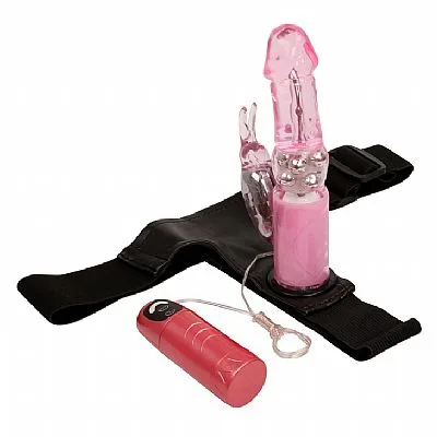 Cinta Peniana com Vibrador Rotativo Jack Rabbit 7 Intensidades Rosa