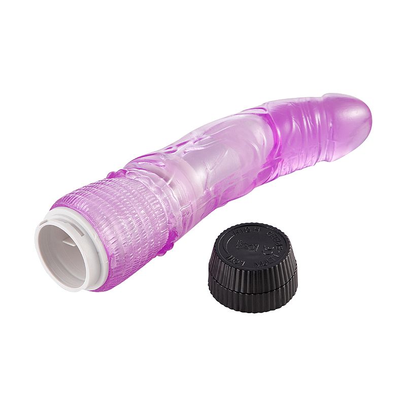 P3n1s Realístico com V1br4d0r à pilha - 19,0 x 4,3 cm (8216) roxo