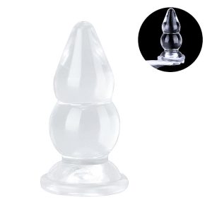 Plug Anal em Silicone - Escalonado - 16,0X10,0 cm (8443) transparente