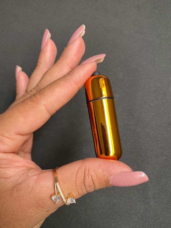 Bullet -Vibrador clitoriano- 01 vibração (5162) dourado — foto 2