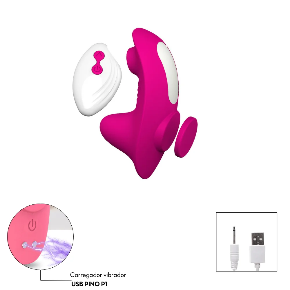 Vibrador de calcinha com controle sem fio 10 intensidades (2834) pink — foto 7