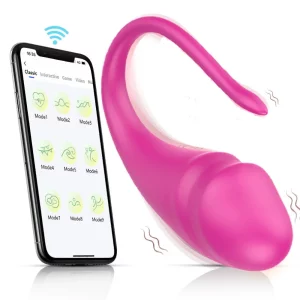 Vibrador de casal -em formato de glande por aplicativo de celular- 10 intensidades (2030) rosa