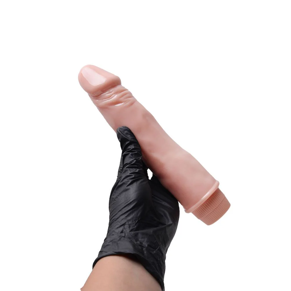 P3n1s V1br4d0r Silicone 21,5 X 4cm Barbara (6987) BEGE