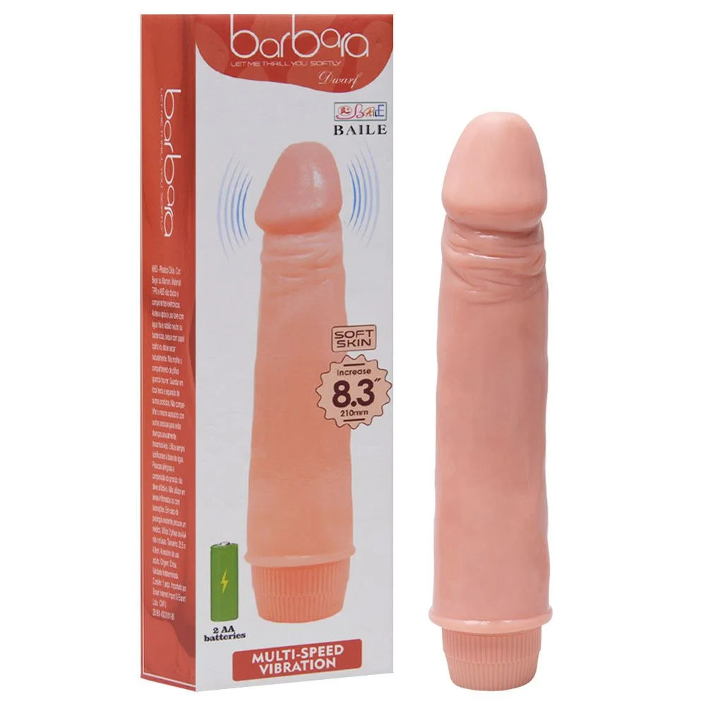 Pênis Vibrador Silicone 21,5 X 4cm Barbara (6987) PILHA — foto 6