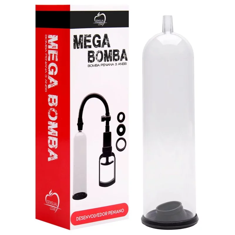 Bomba Peniana Manual Com 3 Aneis Sensual Love (SS038)