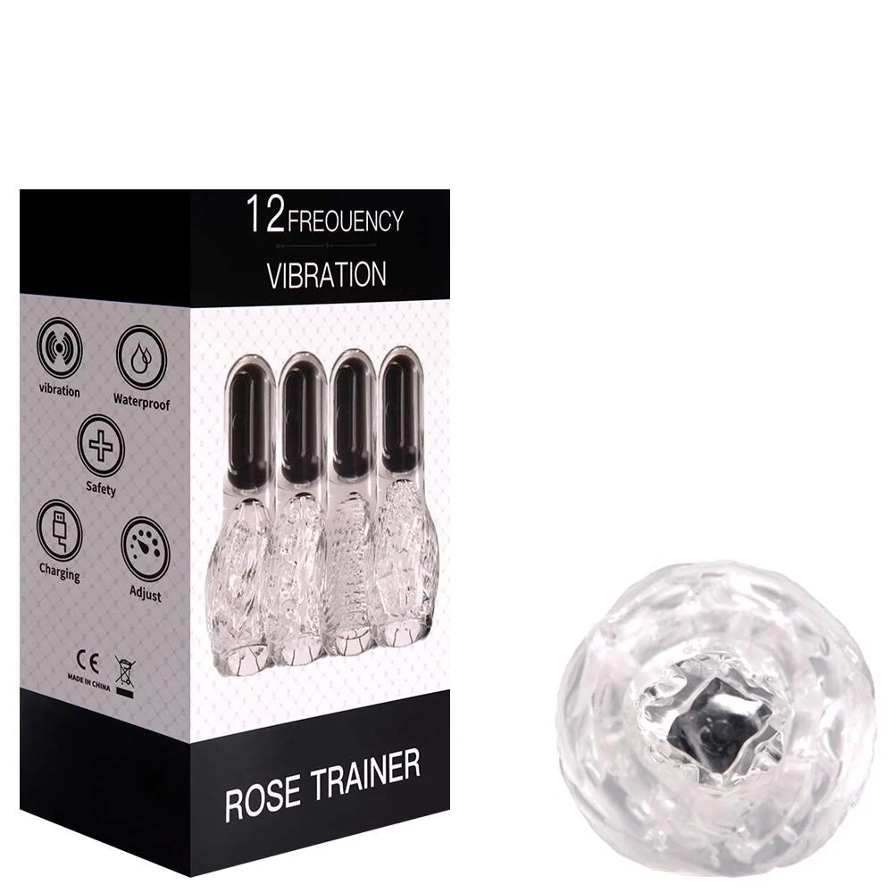 3st1mul4d0r de Glande Recarregável com 12 Vibrações (MA204) TRANSPARENTE