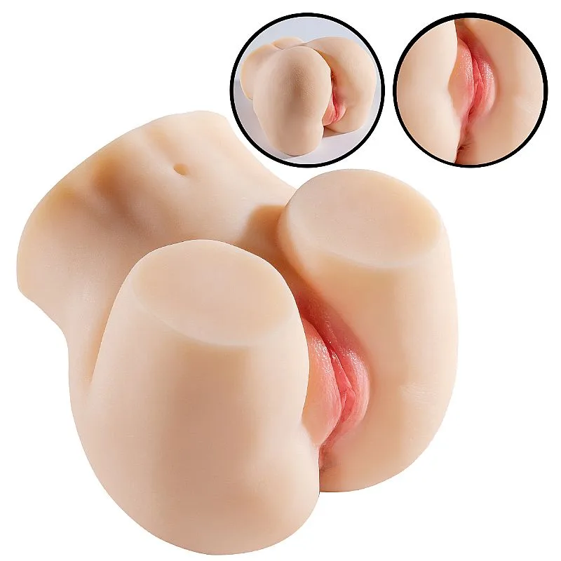 Masturbador Bunda Super Realística 10 - Vagina e Ânus Bege