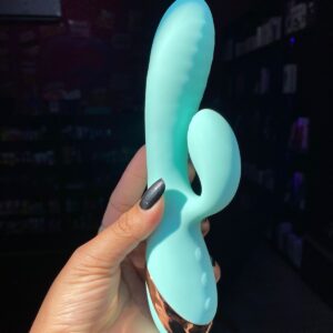 Estevão -Vibrador ponto G e clitóris +função inflável- 10 intensidades (6158) verde