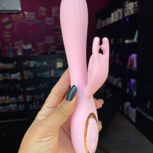 Alce -Vibrador com estimulo no ponto g e clitóris- 12 intensidades (4058) rosa